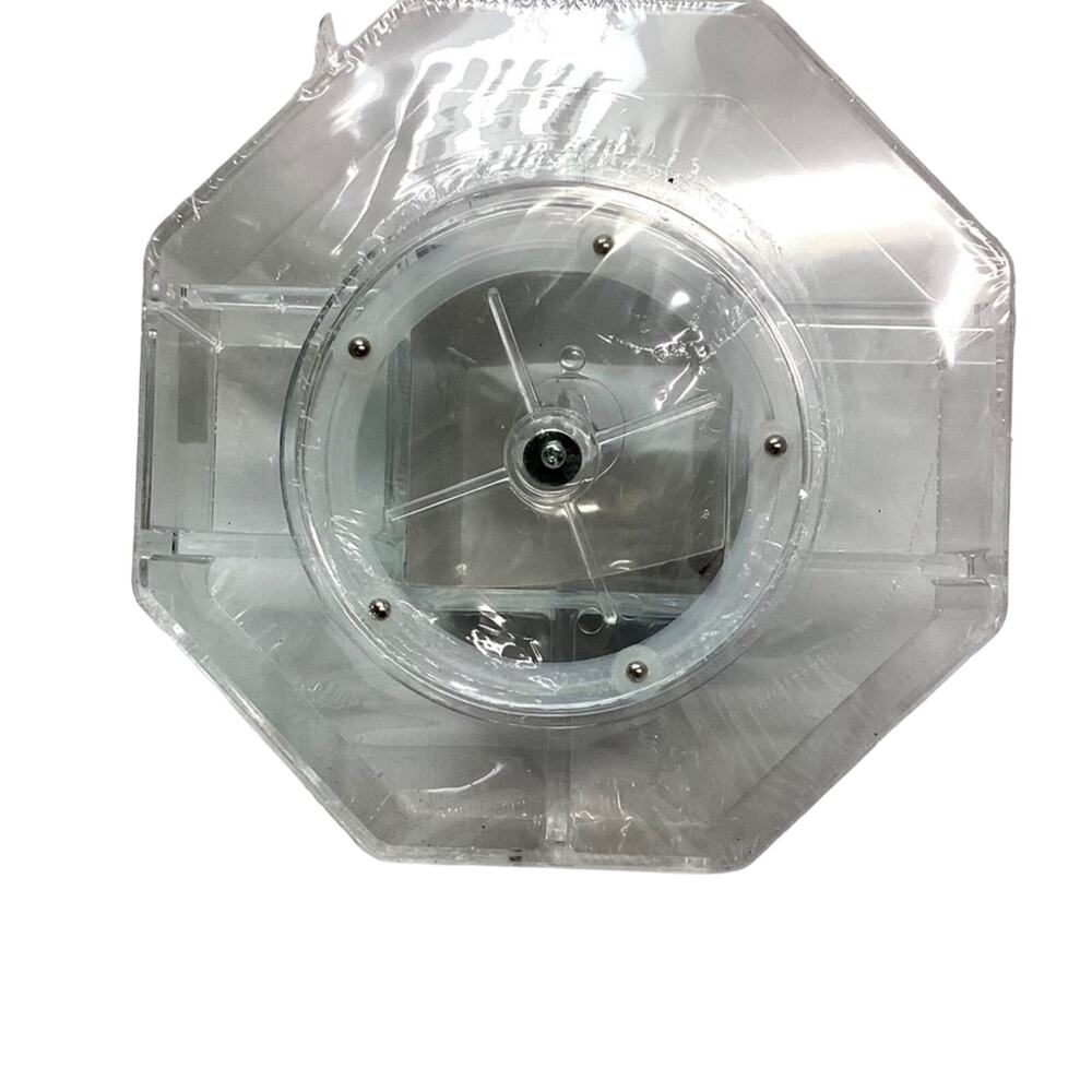 Circular Multi Compartment Plastic Rotating Organizer, Clear - Picture 7 of 7